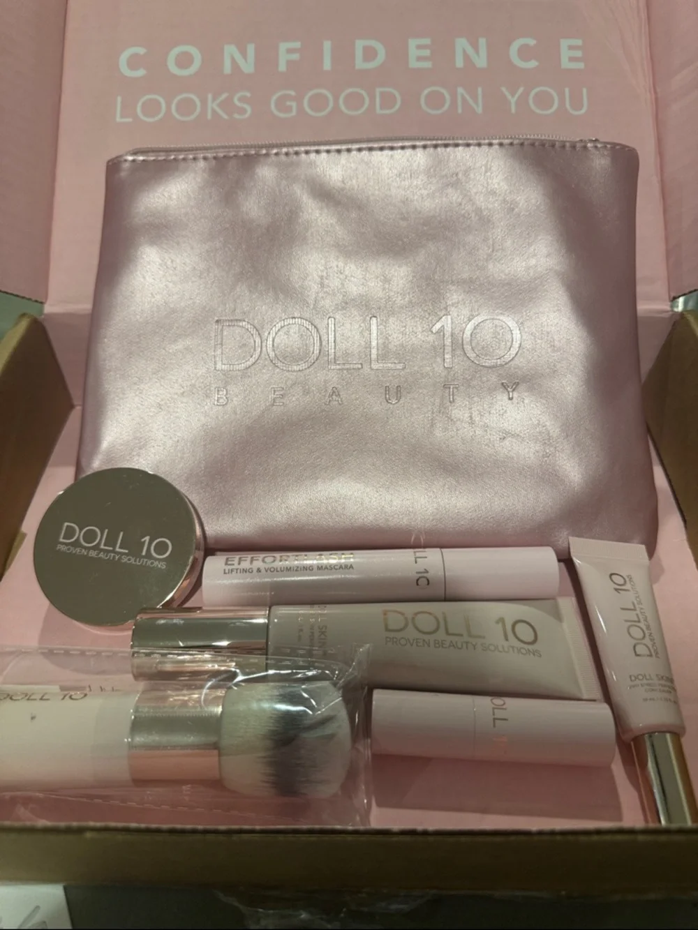 Doll 10 Women's 6 Piece Foundation, Blush, Brush, Lipstick, Mascara and Con